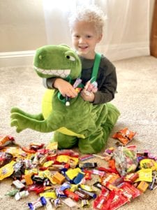 Child eating candy